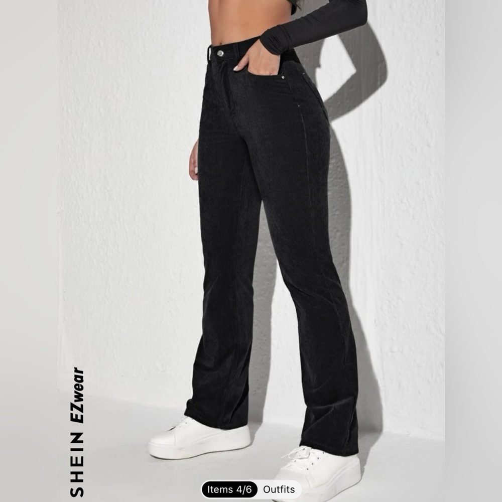 Black corduroy pants